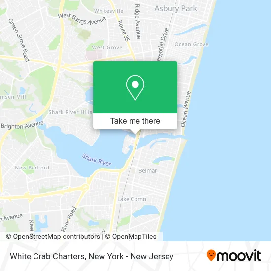 White Crab Charters map