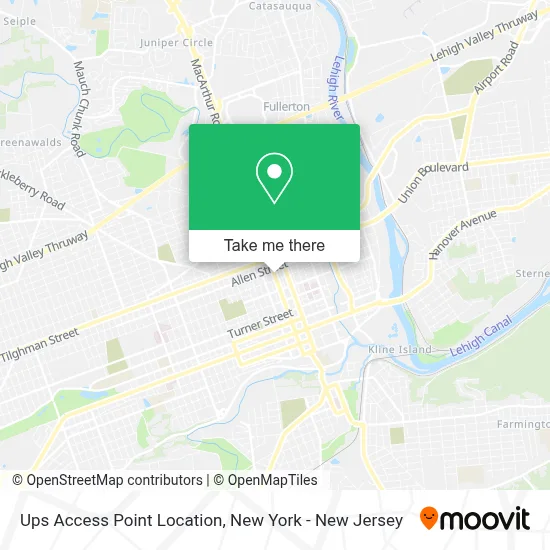 Ups Access Point Location map