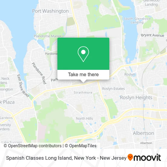 Spanish Classes Long Island map