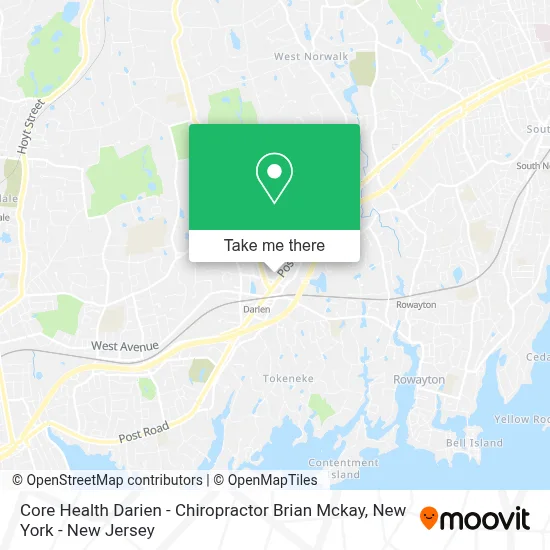 Core Health Darien - Chiropractor Brian Mckay map