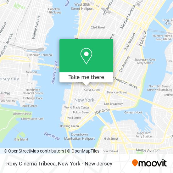 Roxy Cinema Tribeca map