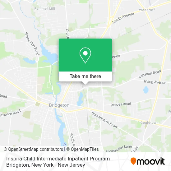 Inspira Child Intermediate Inpatient Program Bridgeton map