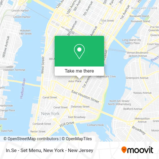 In.Se - Set Menu map