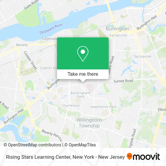Rising Stars Learning Center map