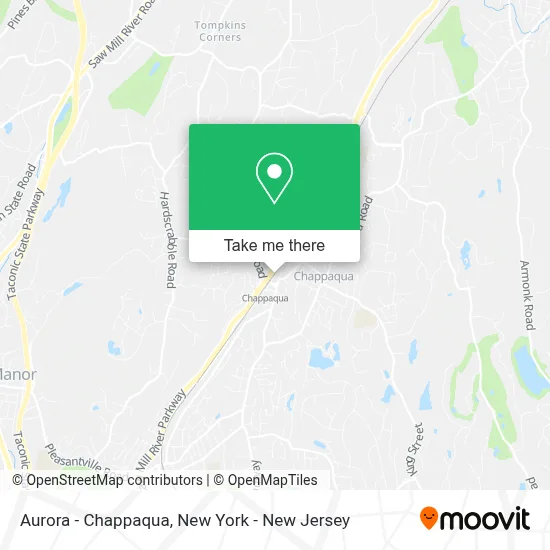 Aurora - Chappaqua map