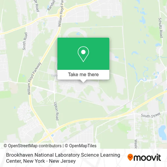Brookhaven National Laboratory Science Learning Center map