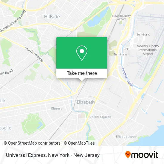 Universal Express map