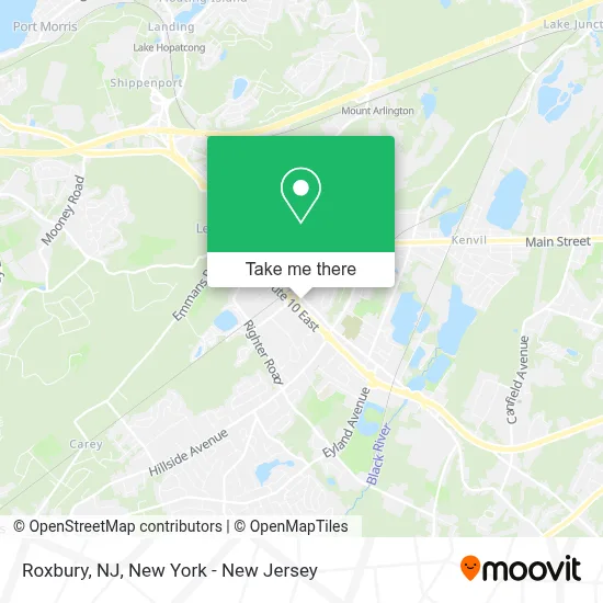 Roxbury, NJ map