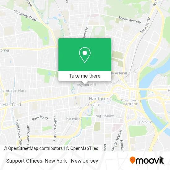 Support Offices map