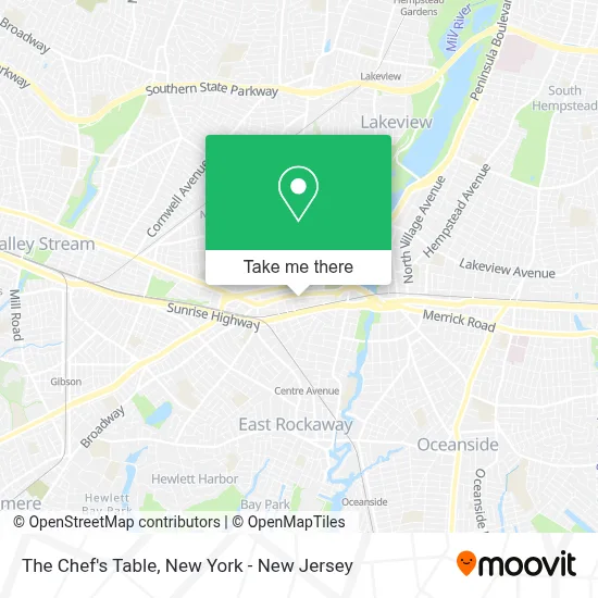 The Chef's Table map