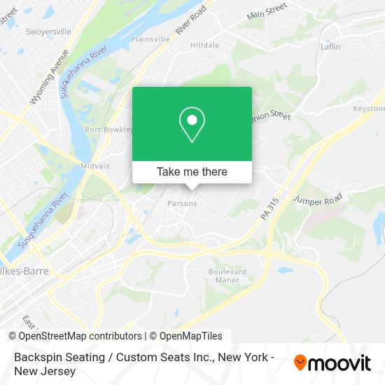 Backspin Seating / Custom Seats Inc. map