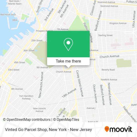 Vinted Go Parcel Shop map