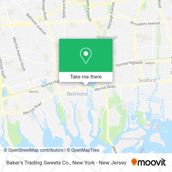 Baker's Trading Sweets Co. map