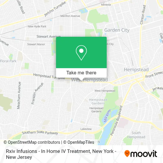Rxiv Infusions - In Home IV Treatment map