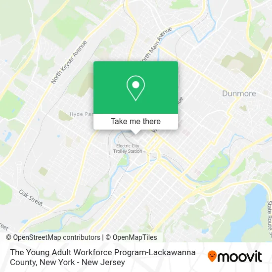 The Young Adult Workforce Program-Lackawanna County map