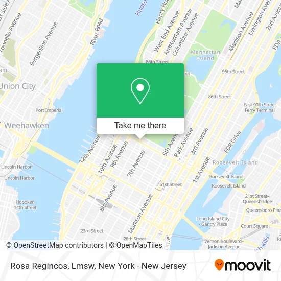 Rosa Regincos, Lmsw map