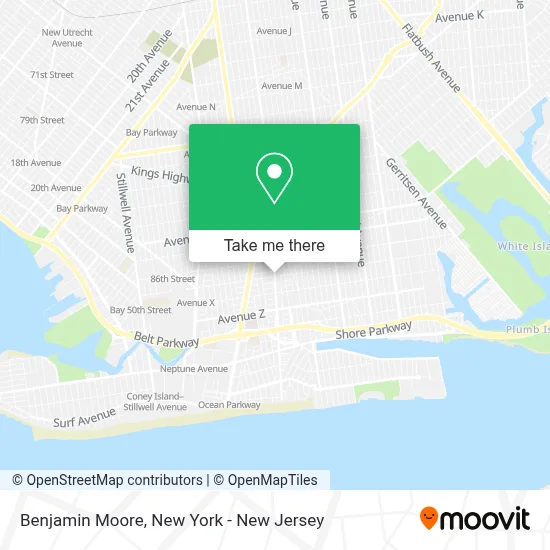 Benjamin Moore map
