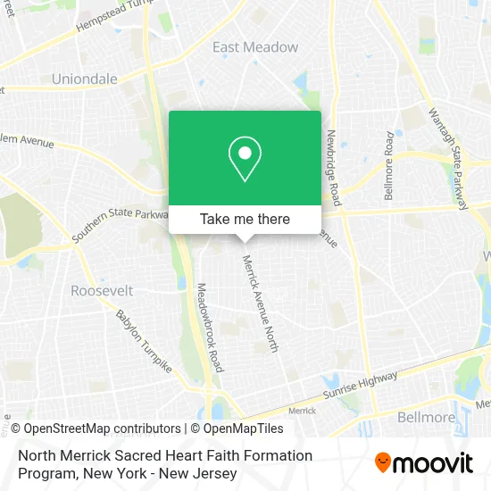 North Merrick Sacred Heart Faith Formation Program map