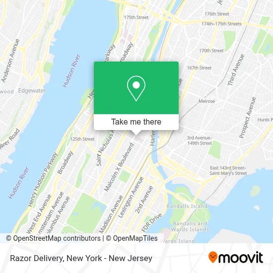 Razor Delivery map