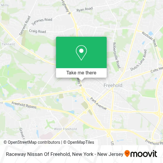 Raceway Nissan Of Freehold map