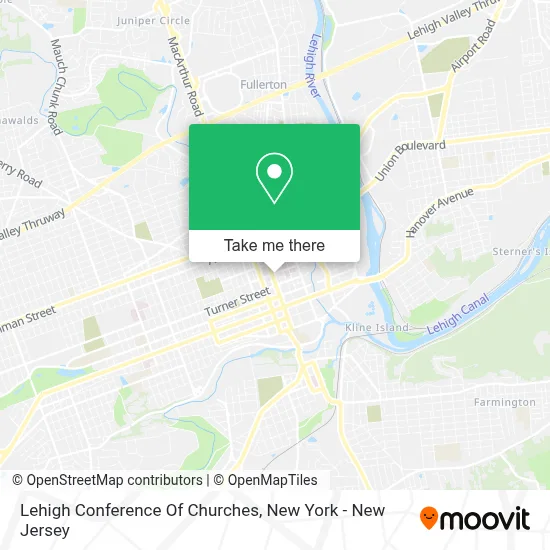 Lehigh Conference Of Churches map