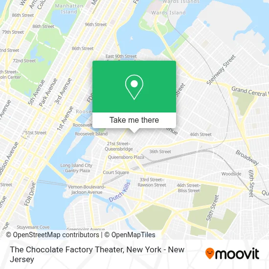 The Chocolate Factory Theater map
