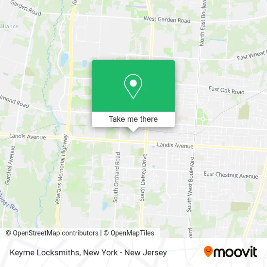 Keyme Locksmiths map
