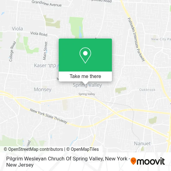 Pilgrim Wesleyan Chruch Of Spring Valley map