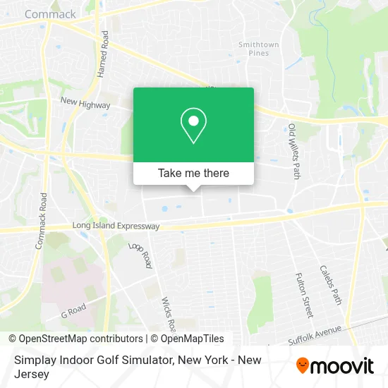 Simplay Indoor Golf Simulator map