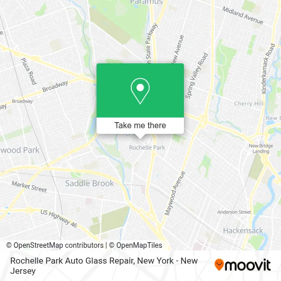 Rochelle Park Auto Glass Repair map