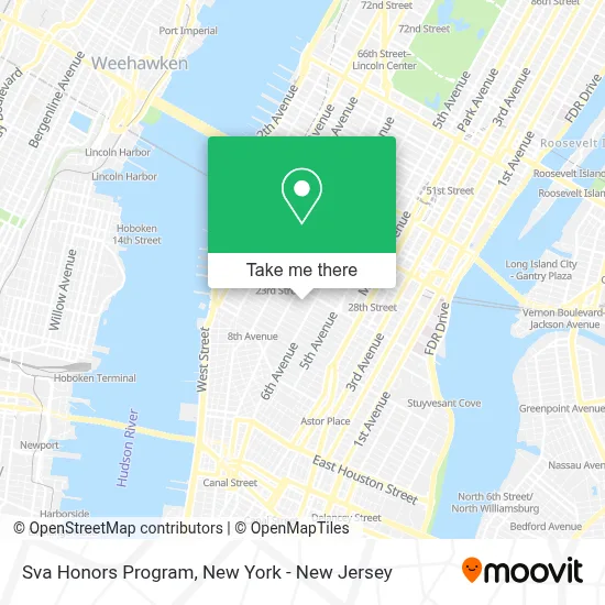 Sva Honors Program map