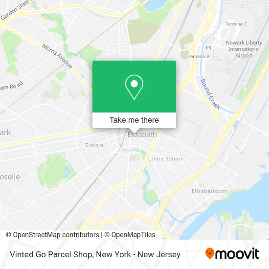 Vinted Go Parcel Shop map