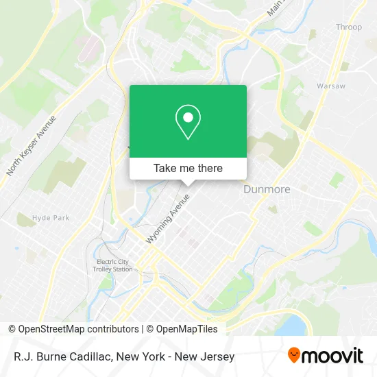 R.J. Burne Cadillac map