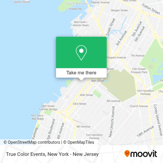 True Color Events map