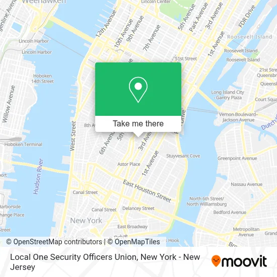 Local One Security Officers Union map