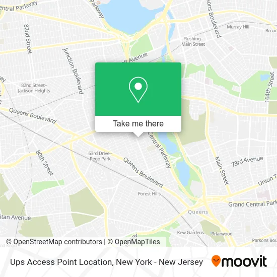 Ups Access Point Location map