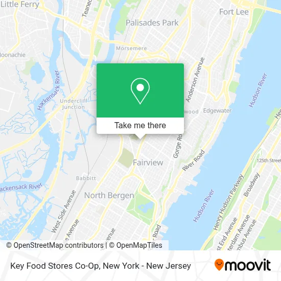 Key Food Stores Co-Op map
