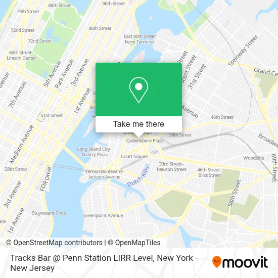 Tracks Bar @ Penn Station LIRR Level map
