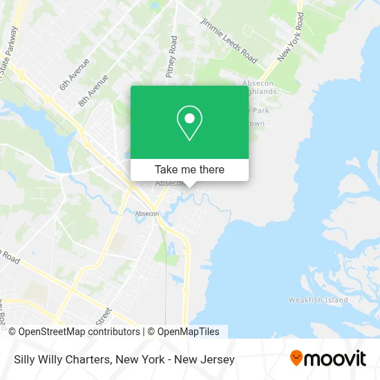 Silly Willy Charters map