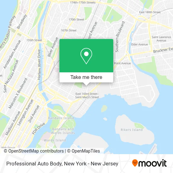 Professional Auto Body map