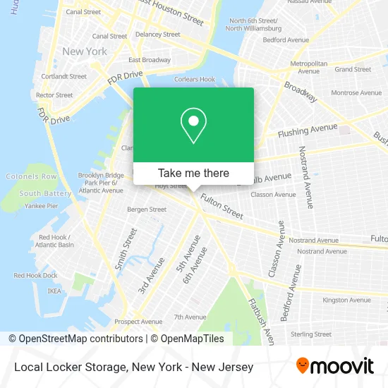 Local Locker Storage map