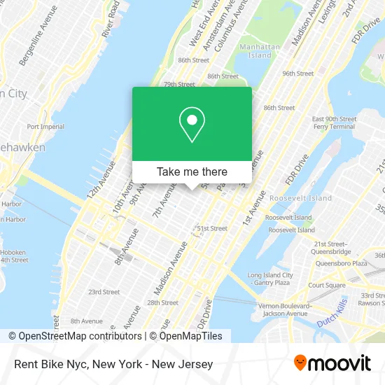 Rent Bike Nyc map