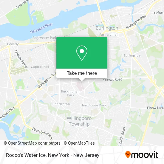 Rocco's Water Ice map