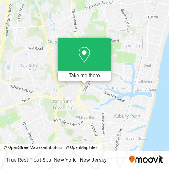 True Rest Float Spa map