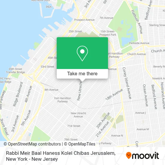 Rabbi Meir Baal Haness Kolel Chibas Jerusalem map