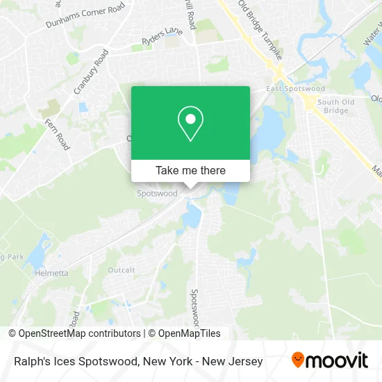 Ralph's Ices Spotswood map