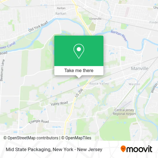 Mid State Packaging map