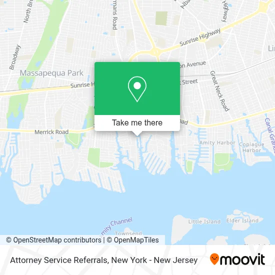Attorney Service Referrals map