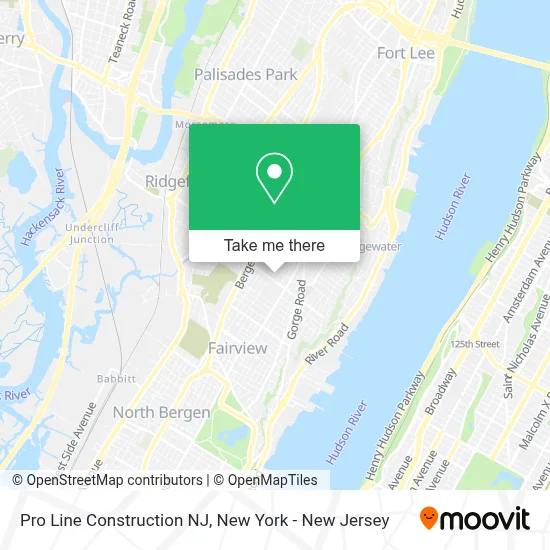 Pro Line Construction NJ map