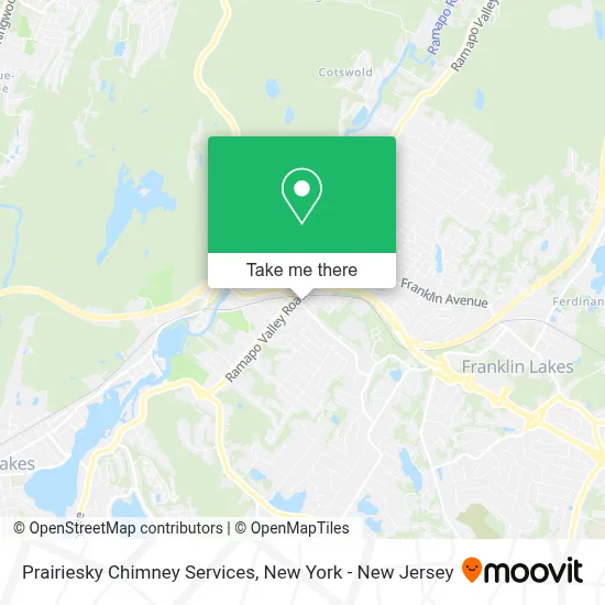 Prairiesky Chimney Services map